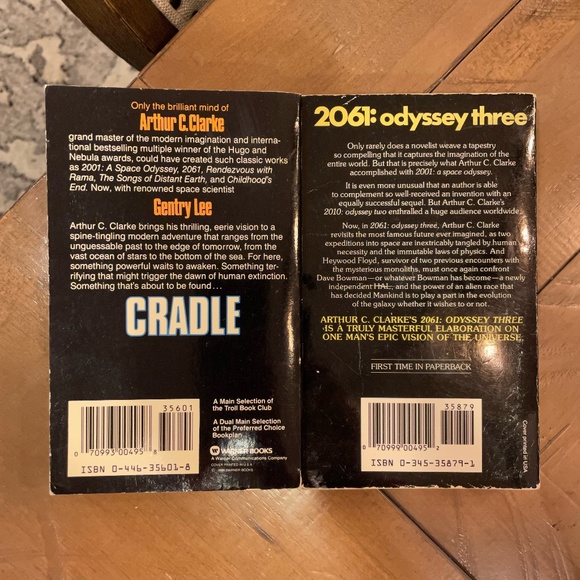 2 Books: 2061: ODYSSEY THREE by Arthur C Clarke & CRADLE by Clarke & Gentry Lee - Picture 2 of 4